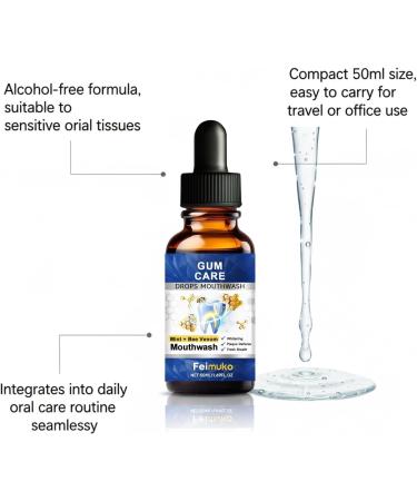 Rolimey BeeTakt Gouttes de rin age buccale concentr es naturelles pour liminer la mauvaise haleine et apaiser les gencives nouvelle formule de nettoyage nourrissante 2026 pour un sourire confiant 1 pi ce - Buy Online on GoSupps.com