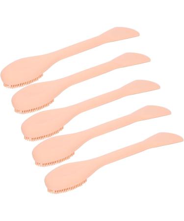 Qukaim DIY Mask Stick Silicone Facial Mask Brushes Face Cleaning Brush with Mix Mask Stick Skin-Care Tool Nude Pink 2 Heads - Buy Online on GoSupps.com