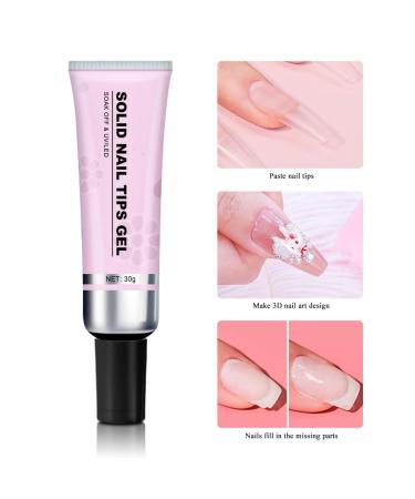 Lulou Magic Solid Nail Glue Kit 3-In-1 Nail Art Kits Solid Nail Glue Gel for Nail Tip Press on Nails Strong Adhesive Solid Nail Tips Gel For Nail Art (1 SET) - Buy Online on GoSupps.com