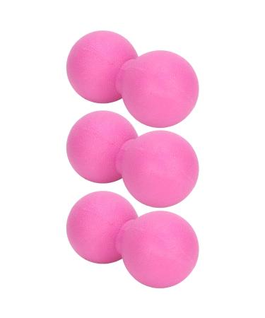 Verdant Touch Neck Massage Ball Silicone Massage Ball Peanut Shape for Neck Shoulder 3 Pack Rose Red