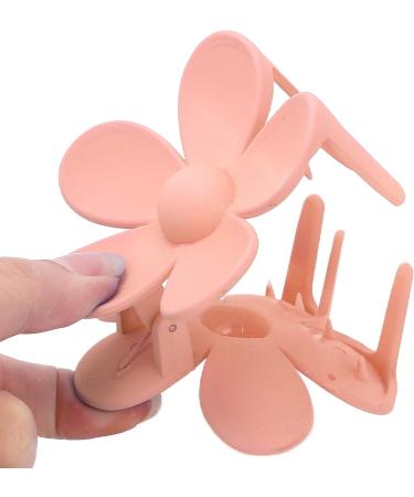 Plastic Jaw Clip Exquisite Flower Shape Hair Claw Clips Double Lock Tooth for Women Girls Headwear(Meat meal) - Buy Online on GoSupps.com