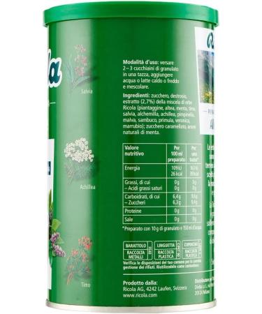  Italian Gourmet E.R. Ricola Instant Herbal Tea Set of 3 Instant Heritage Herbal Teas 200g + Italian Gourmet Pulpa 400g - Buy Online on GoSupps.com