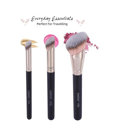 Buy Energy 3-in-1 Makeup Brush Set with Travel Bag | Foundation & Concealer Brushes | Perfect Gift for Women - $44.76 - Buy Online on GoSupps.com