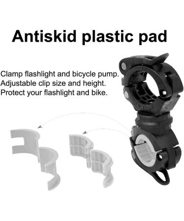 Vonpri 3 Pack Flashlight Holder - Bicycle Mounting Bracket with 360 Rotation | Torch Clip for Versatile Lighting on Your Bike - Buy Online on GoSupps.com