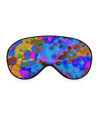Colorful Tie Dye Stylish Pattern Sleep Mask for Women Adjustable Sleeping Eye Shades Cover with Elastic Strap