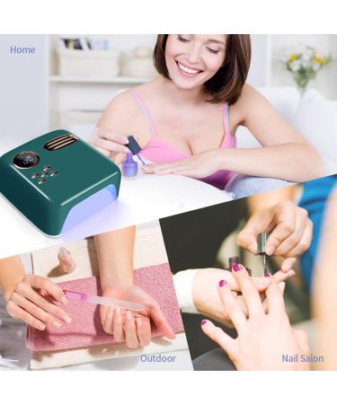 BETE 72W Cordless Rechargeable LED Nail Lamp | Portable Wireless Nail Dryer with 36 Beads | 4 Timer Settings & LCD Display | Professional UV Gel LED Nail Light in Green - Buy Online on GoSupps.com
