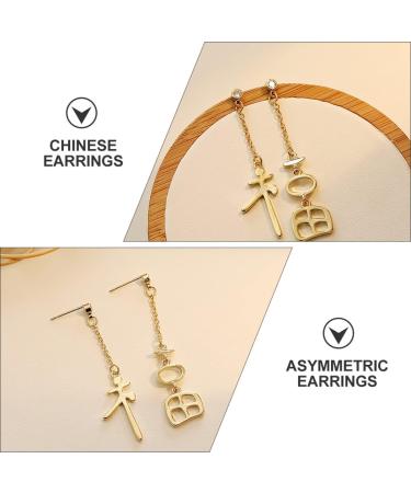 SOIMISS 1 Pair Blessing Earrings Girl Earrings Spring Festival Ear Dangle Ear Decorations Miss South Korea - Buy Online on GoSupps.com
