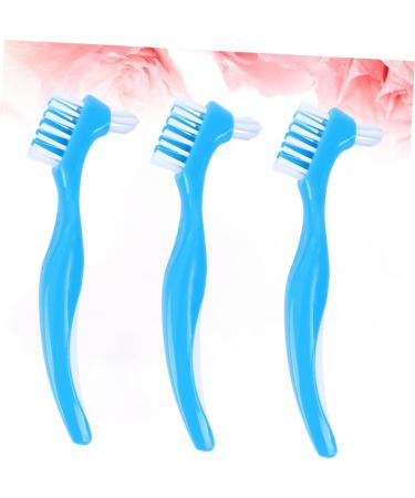 Ultechnovo Double Prosthesis Nursing Toothbrush - Bent Prosthesis Brush for Oral Care & Cleaning Tablets | Dental Hygiene for Dentures - Buy Online on GoSupps.com