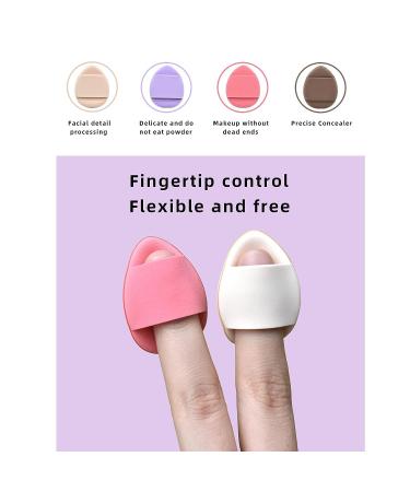 RUBIXIAN Finger Puff 4 Pcs Mini Makeup Puff Set - Super Soft Beauty Tools for Foundation, Concealer, and Eye Shadow - Latex-free Blending Sponges in 4 Colors - Buy Online on GoSupps.com