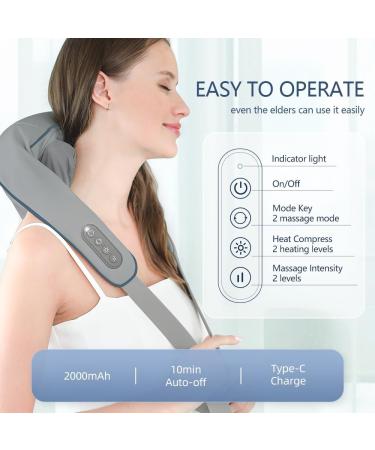 Shiatsu Neck Massage Device with Heat | 5D Deep Tissue Relief for Neck Back & Shoulder Pain | International Shipping Available - Buy Online on GoSupps.com
