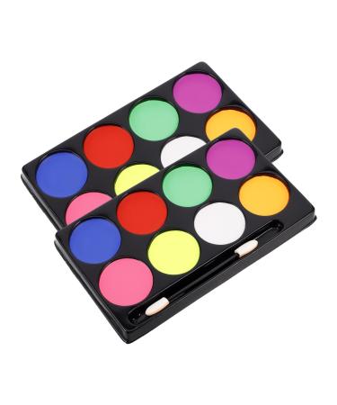 HAPINARY 2 Boxes of Multicolor Oil-Based Paint Face Cosmetic Paint Face Makeup Paint Party 8-Color Body Paint Pigment Make-Up