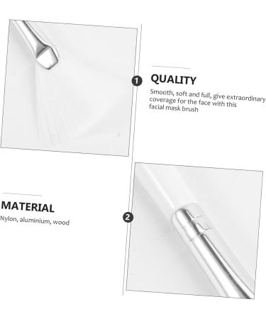 Set of 6 Makeup Fan Makeup Brush Make Up Box DIY Clay Tools Skin Care Tools Mixing Applicator Sheet Brush Wood White - Buy Online on GoSupps.com