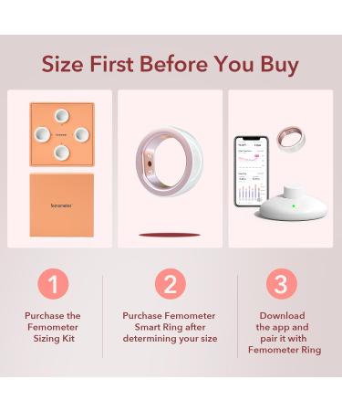 Femometer Ring - Fertility & Ovulation Monitor | Size 7 App Sync Waterproof Rechargeable - Track Periods & BBT - Buy Online on GoSupps.com