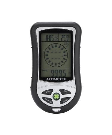 VGEBY Altimeter Watch, 8 in 1 Multifunctional Outdoor Digital Compass LCD Altimeter Barometer Thermometer Weather Forecast Clock Altimeter For Hiking