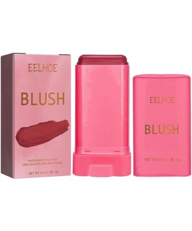 Travel Face Cream Blusher Stick - Creamy Makeup Solid Moisturizing Stick Cheeks Blusher - Cheeks Blusher Creamy Makeup Cheeks Blusher Beauty Blusher for Face Fanelod Red - Buy Online on GoSupps.com