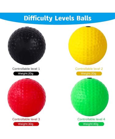 Reflex Ball Set - 4 Balls & 2 Headbands for Training Reflexes Reaction & Hand-Eye Coordination | Shop Internationally - Buy Online on GoSupps.com