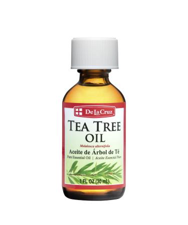 De La Cruz 100% Pure Tea Tree Essential Oil from Australia - Steam Distilled for Aromatherapy - 1 FL OZ (30 mL) Tea Tree 1 Fl Oz (Pack of 1)