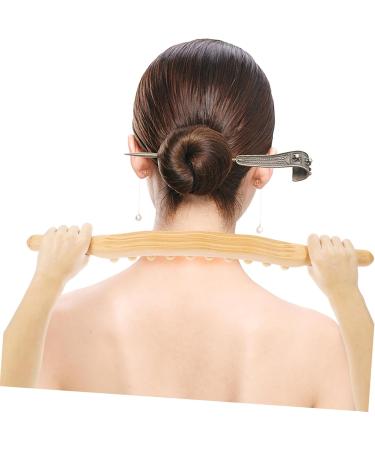 Solustrie 3-Stick Roll Rod with 20 Balls - Premium Wooden Full Body Massage Device & Roller for Ultimate Relaxation - Buy Online on GoSupps.com