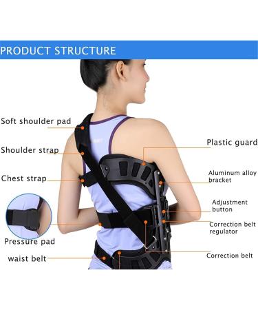 Back Brace Straightener Scoliosis Posture Corrector Adjustable Spinal Auxiliary Orthosis for Back Postoperative Recovery Men and Women Adults - Buy Online on GoSupps.com