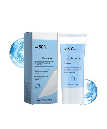 Face Sunscreen SPF 50+ Moisturizer Sunscreen Lightweight under Makeup Travel Essentials Waterproof and Sweat-proof Sunscreen Lotion