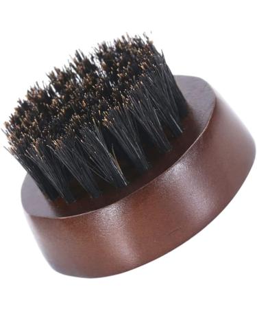Boar Bristle Beard Brush with Wooden Handle | Round Beard Brush for Men | Dark Brown - Buy Online on GoSupps.com