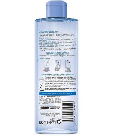 L OREAL PARIS SKIN EXPERT MICELLAR WATER NORMAL/COMBINATION SKIN 400ML - Buy Online on GoSupps.com