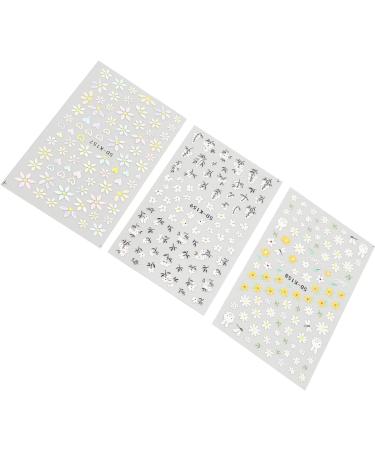 Self Adhesive Flower Nail Art Stickers Decals Spring Floral Leaves Vine Geometric Design Manicure Tips Nail DIY Decoration for Women Girls - Buy Online on GoSupps.com