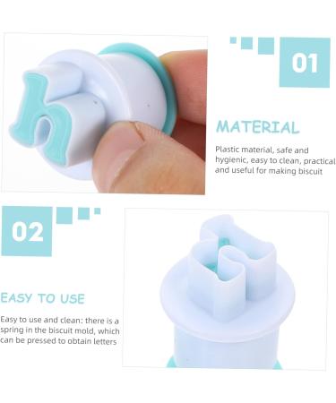 Zerodeko 36pcs Alphanumeric Fondant Letter Stamp Alphabet Stamp Mold Embossing Stamp Biscuit Mould Cake Embosser Soap Molds Silicone Candy Mold 3D Gummies Plastic Accessories Household - Buy Online on GoSupps.com