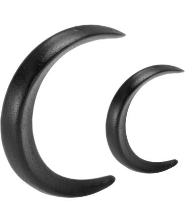 Wooden Moon Hair Fork Hairpin 2 Sizes Fix Hair Firmly Perfect for Every Occasion Crafted From Top Grade Wooden Material (Black) - Buy Online on GoSupps.com