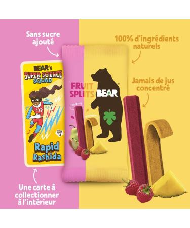 BEAR Fruit Splits Assorted Pack | 100% Natural Ingredients | No Added Sugar | Snacks for Kids & Adults | 20 x 20g Bags | 400g - Buy Online on GoSupps.com