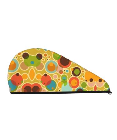 Colorful Abstract Coral Velvet Dry Hair Cap - Perfect for Home Travel Pool Parties & Baths | Shop Now - Buy Online on GoSupps.com