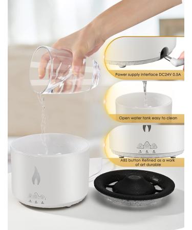 SEAAN Volcano Jellyfish Mist Humidifier 360ml Pro - Pulsating/Continuous Modes, Dual Night Light, Remote Control - Ideal for Bedroom - Buy Online on GoSupps.com