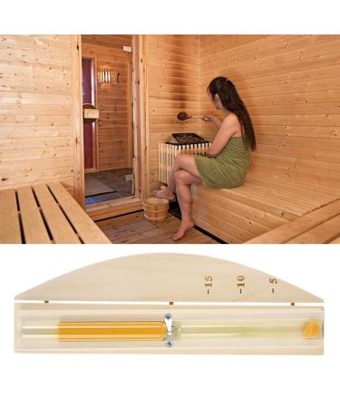 High-quality 15-minute hourglass made of wood and glass for the sauna room heat-resistant and durable ideal for sauna/bathing