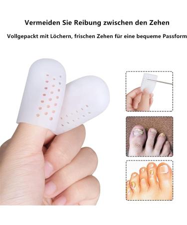 Buy Latrate 5 Pairs Toe Protection Sleeves - Breathable Toe Sleeves for Pain Relief | Bubbles Chicken Eyes Ingrown Toenails - 10 Large Pieces - Buy Online on GoSupps.com