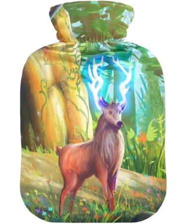 Naanle Fantastic Hirsch 2L Transparent Hot Water Bottle with Cover | Pain Relief & Heat/Cold Therapy for Hands & Feet - Buy Online on GoSupps.com