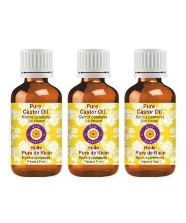 d ve herbes Pure Castor Oil (Ricinus communis) Cold Pressed (Pack of three) 100ml X 3 (10 oz) 3.33 Fl Oz (Pack of 3)