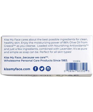 Kiss My Face Olive Oil & Lavender Bar Soap 8 oz - Pack of 5 | Natural and Nourishing Soap Bars - Buy Online on GoSupps.com