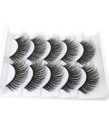 Elocoise 3D False Eyelashes - 5 Pairs Reusable Handmade Eye Makeup (3D-10) | Shop Internationally - Buy Online on GoSupps.com