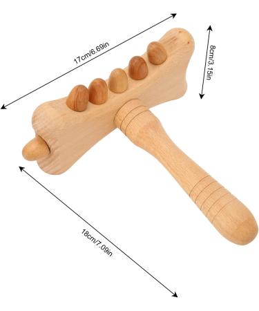 Wood Roller Massager - Manual Gua Sha Tool for Acupuncture Cellulite & Lymph Drainage Therapy - Effective Fascia & Neck/Back Massage Device - Buy Online on GoSupps.com