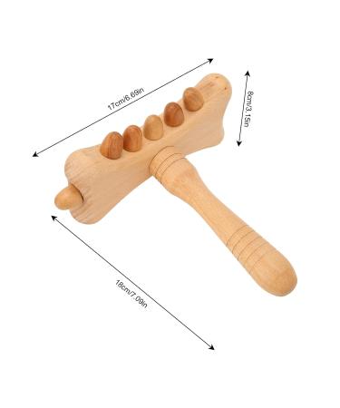 Wood Massage Tool - Gua Sha & Trigger Point Therapy | Handcrafted Wooden Massage Device for Back & Legs - Buy Online on GoSupps.com