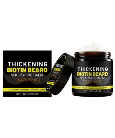 Gazocua Men's beard balm 120 ml nourishing balm beard cream conditioning butter for stubborn beards for dry and oily sensitive skin daily styling travel weekends