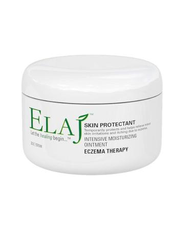 ELAJ All Natural Eczema Skin Care Moisturizing Lotion Cream Helps Psoriasis Rosacea Dermatitis Anti Itch Hives Bug Bites Dry Skin Baby Safe - No Cortisone Hydrocortisone Triamcinolone (2oz)