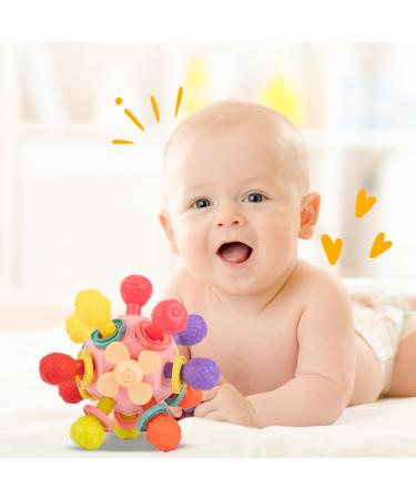 Buy MalPlay Sensory Flexible Teether Ball | Montessori Toy for Infants | Soft Silicone Teething & Fine Motor Skills Development - Buy Online on GoSupps.com