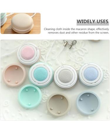 Healifty Pouch Microfiber Cleaning Cloth Set - 12pcs Macaron Shape Portable Lens & Screen Cleaner with Keychain - Mini Phone Wiper & Eyeglass Brush (Pink Blue Green Khaki - Buy Online on GoSupps.com
