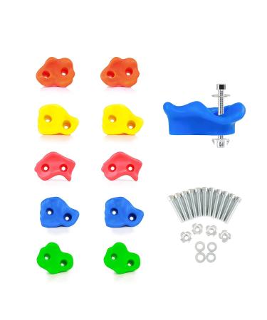 10 Pack Textured Rock Climbing Holds for Kids with Installation Hardware by Crystal Lemon (Kids-Pack of 10) - Buy Online on GoSupps.com