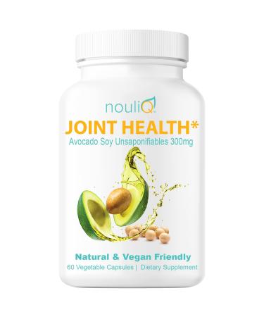NOULIQ Natural and Vegan Friendly Joint Health Supplement Avocado Soy Unsaponifiables 300mg 60 Vegetable Capsules 2 Months Supply