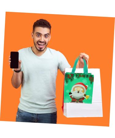 LALAFINA 12pcs Christmas Non-woven Candy Wrapping Bag Christmas Bags Candy Pouch Lamination Storage Bag - Buy Online on GoSupps.com