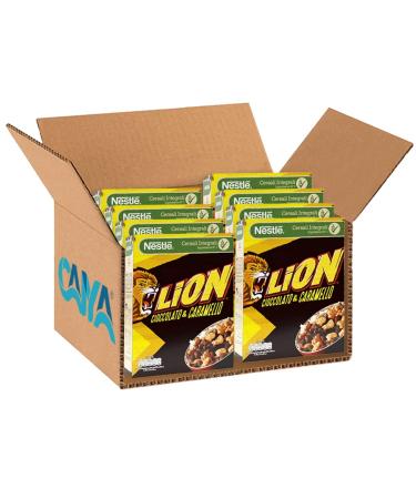 CAIYA 8X Nestle Lion Whole Grain Cereal with Wheat Covered in Chocolate and Caramel 400g 8 Packs