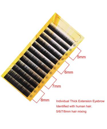 Mixed False Eyebrow & Under Lash Extensions - 5-8mm Individual Enhancers for Flawless Look - Buy Online on GoSupps.com