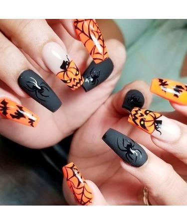 Halloween Nails Glitter Sequins 12 Colours Glitter for Nails Pumpkin Bat Black Halloween Nail Glitter Sequins Stickers Nail Decoration - Buy Online on GoSupps.com
